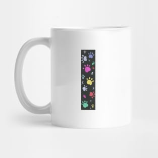 I letter  with colorful paw print Mug